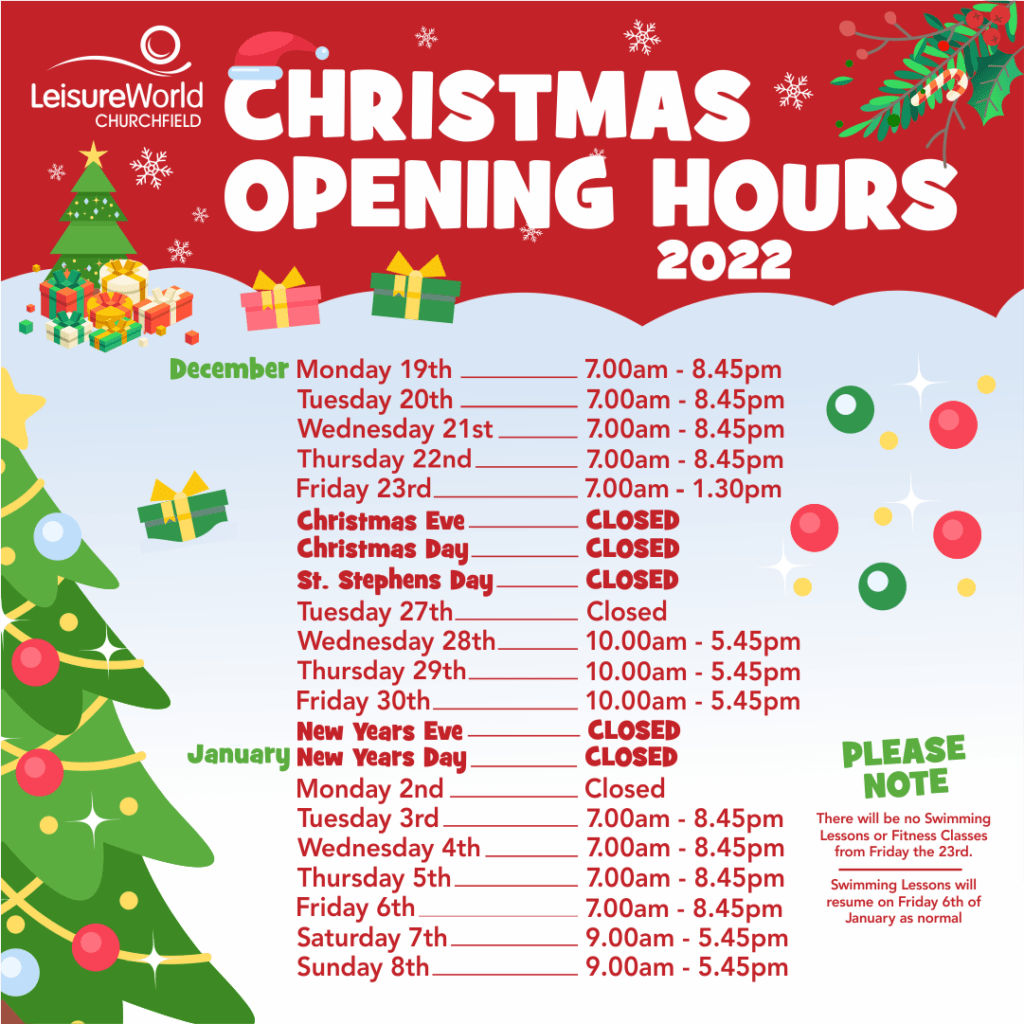 Christmas Opening Hours